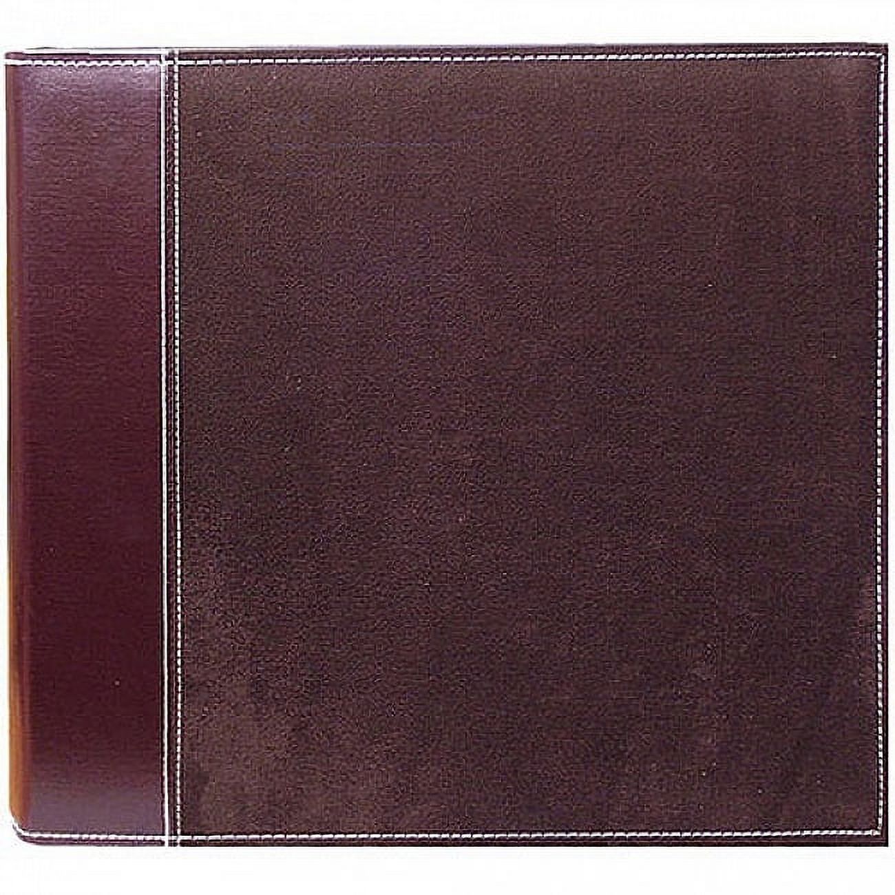 Brown Suede wide-size 3-ring 12x12 unfilled binder by Pioneer - 12x12